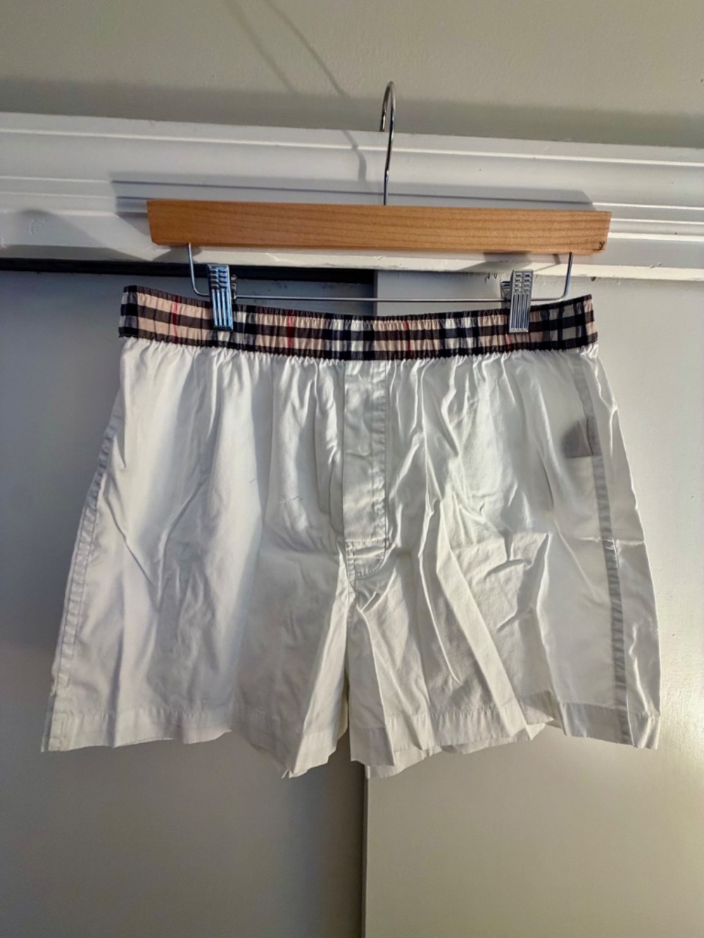 Men's Vintage Burberry Boxer Shorts (Medium) - Picture 2 of 4